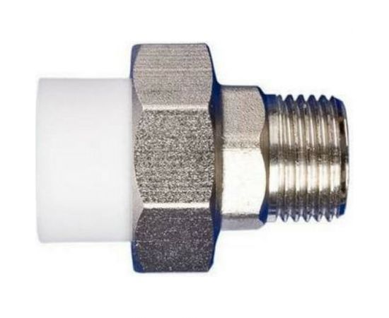 Разъемная муфта PPRC MeerPlast Дн40х32 Ру25 белая наружная резьба D200-00505 