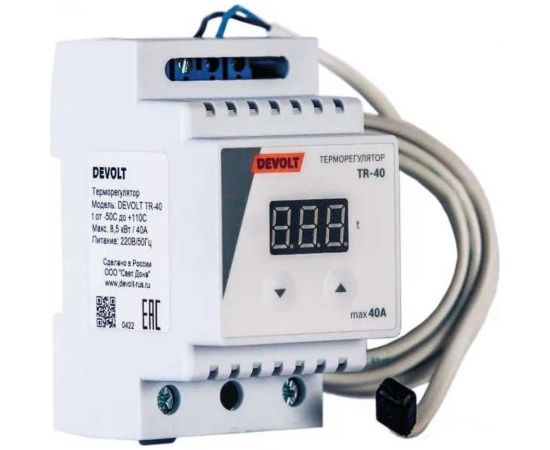 Терморегулятор Devolt TR-40, 8.5 кВт, 40 А DEVOLTTR40 