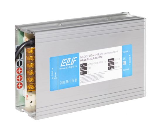 Импульсный блок питания ELF 5В, 50A, 250Вт ELF-5E250C 