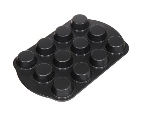 Форма для запекания DANIKS сталь, 26.5x41x3.3 см, антипригарная, прямоугольная, 12 маффин, kb18305 343112 