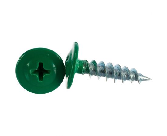 Прессшайба Качественный КРЕПЕЖ 4.2х16 мм, зеленая мята RAL 6029, острый, 250 шт 0200287 КЧ 