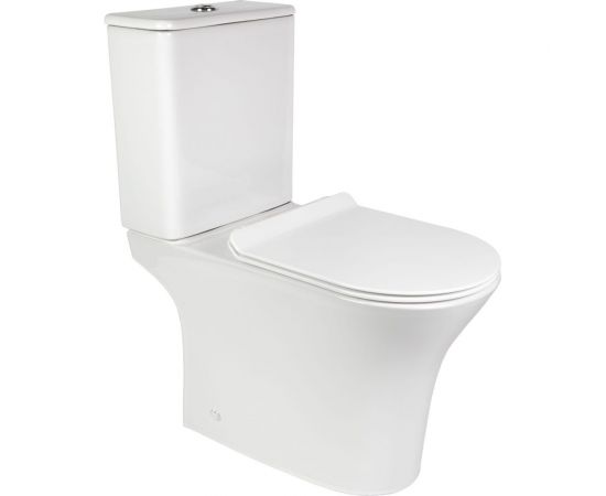 Унитаз BOND напольный безободковый белый с сиденьем микролифт F06-00 