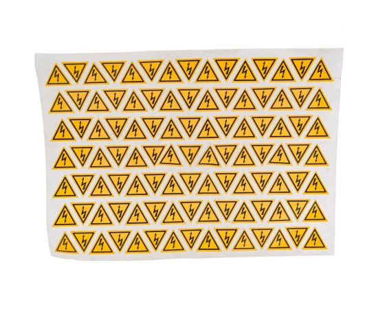 Знак "молния" 25мм EKF 100 шт 208494 an-1-02 