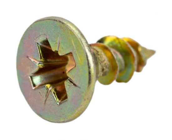 Шуруп крепежная техника жёлтый цинк 4,0x12, 1000 шт. 431332 БК 