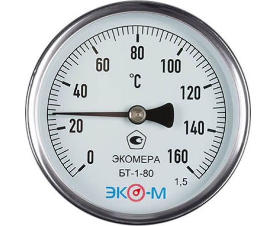 Биметаллический термометр ЭКО-М ЭКОМЕРА БТ-1-80-160С-L80 