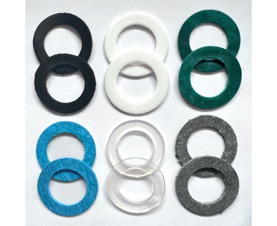 Набор прокладок Профитт 1 1/4"" резина, паронит, паронит мбс, паронит безасбестовый, фторопласт, пвх - по 2 шт. 1891900 