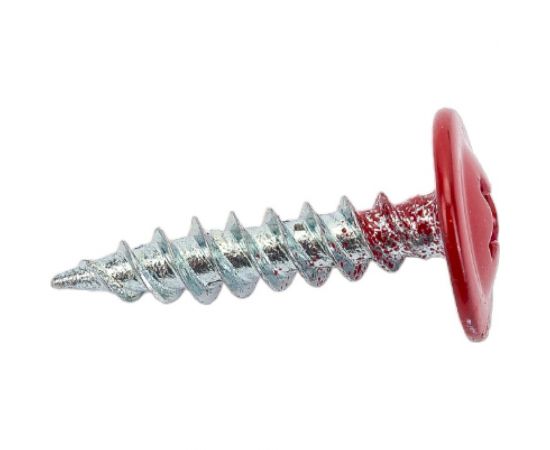 Прессшайба Качественный КРЕПЕЖ 4.2х19 мм, красный рубин RAL 3003, острая, 250 шт 0300249 КЧ 