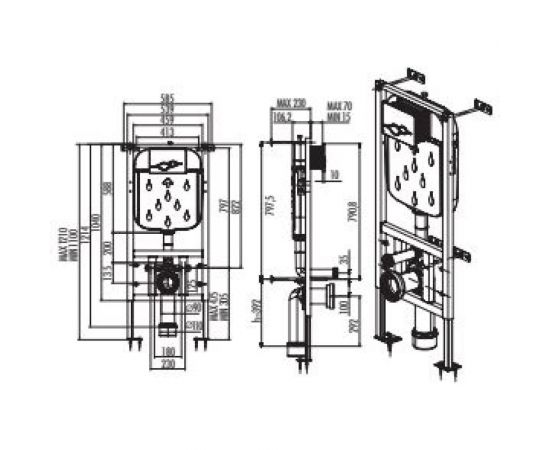 Комплект Creavit tetra dpl lift, унитаз, инсталляция, кнопка хром глянец 3265301 – изображение 17