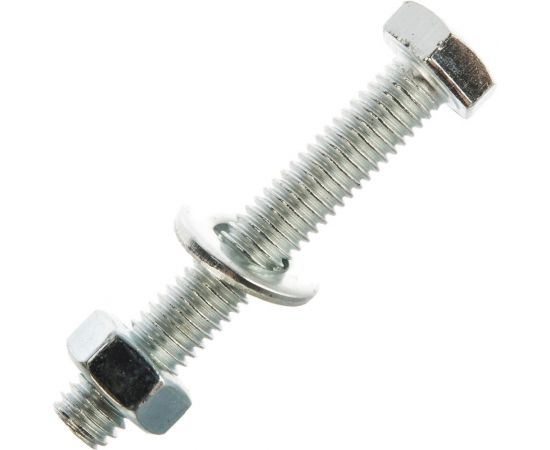 Болт с ш/г полная резьба DIN 933 Качественный КРЕПЕЖ набор 6х40 65 шт 0301015 КЧ – изображение 2