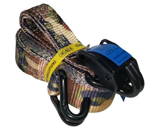 Стяжной ремень UVE с пружинным замком, 2 крюка, 700 daN, 5 метров, 38мм, камуфляж RS2-38-700-5-cam – изображение 2