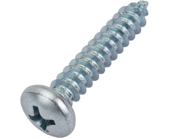 Саморез Квадра DIN 7981 4.8x25 цинк, уп. 10 шт., полусфера, шлиц PH2, острый 814825010812 – изображение 2