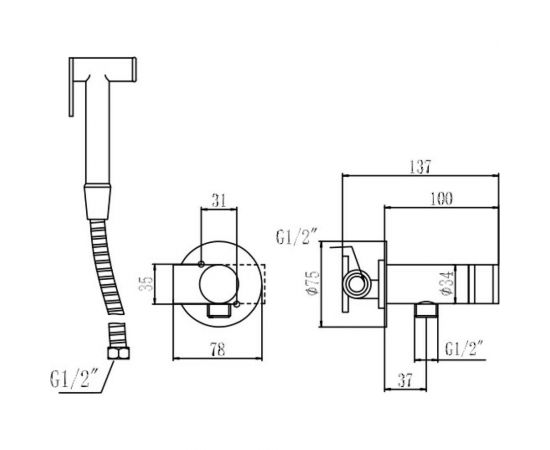 Смеситель для биде Savol хром S-FXQ001 23962 – изображение 2