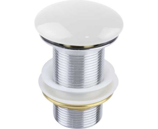 Донный клапан BRONZE DE LUXE без перелива, белый (керамическая крышка) 1001/1W – изображение 2