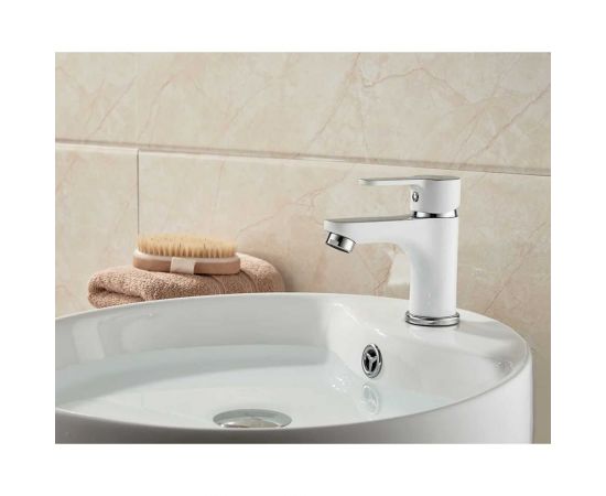 Смеситель для умывальника LEDEME L1003W белый 65807 – изображение 2