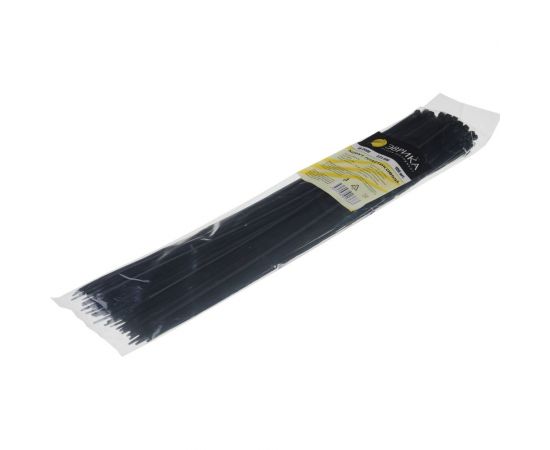 Универсальный пластиковый хомут ЭВРИКА черный 5.0x500мм 100шт ER-15500 – изображение 2