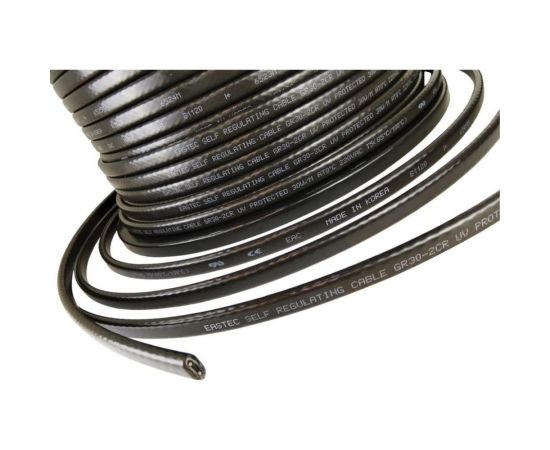 Греющий кабель для кровли и водостока EASTEC GR 30-2 CR саморегулирующийся экранированный 30 Вт/м с УФ-защитой 100 м EASTEC GR 30-2 CR-100м – изображение 2