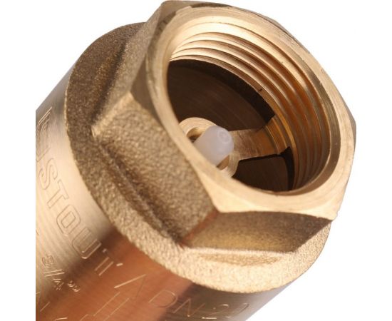 Обратный клапан STOUT 3/4"", пружинный, муфтовый, с пластиковым седлом SVC-0012-000020 RG008T8CKL0L52 – изображение 2