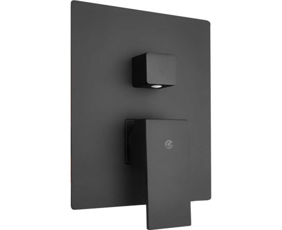 Встраиваемый смеситель для душа SANTREK AQUA-1052 (SAP-1052) квадратная лейка, черный (тропическая лейка 25x25 см) 312279 – изображение 3