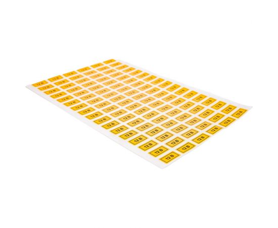 Наклейка EKF ""12В"", 10x15мм 100 шт an-2-01 – изображение 3