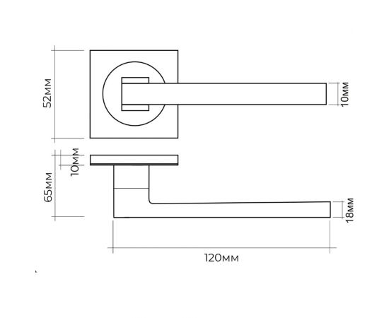 Ручка на раздельном основании VЕTTORE R06.031 MBP черный матовый 20521 – изображение 3