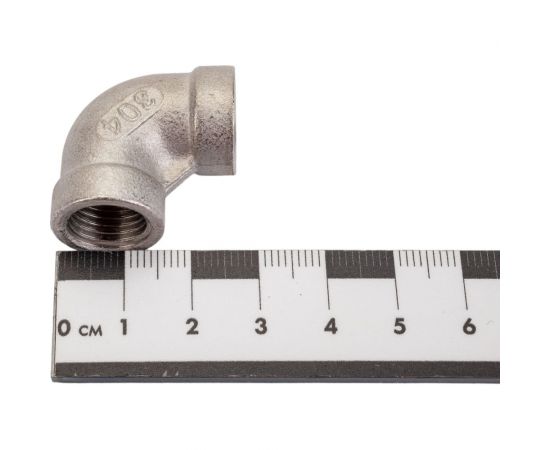 Отвод TITAN LOCK 90 нержавеющий (уголок) ВР/ВР 1/4" AISI304 TL025ELFF – изображение 3