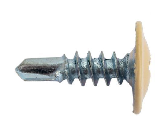 Прессшайба Качественный КРЕПЕЖ 4.2х13 мм, слоновая кость RAL 1014, сверло, 450 шт 0300331 КЧ – изображение 3