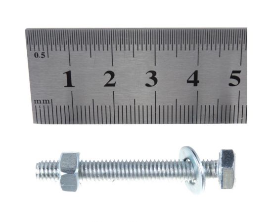 Болт с ш/г полная резьба DIN 933 Качественный КРЕПЕЖ набор 6х45 60 шт 0301017 КЧ – изображение 3