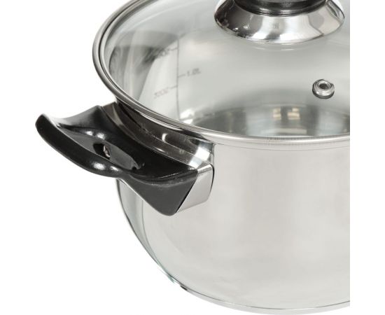Кастрюля DANIKS 1.9 л, нержавеющая сталь, крышка стекло, dnn1, sd-a19-16/sd-a19-6-16 312268 – изображение 3