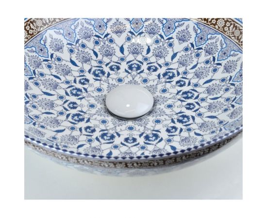 Донный клапан BRONZE DE LUXE без перелива, белый (керамическая крышка) 1001/1W – изображение 3