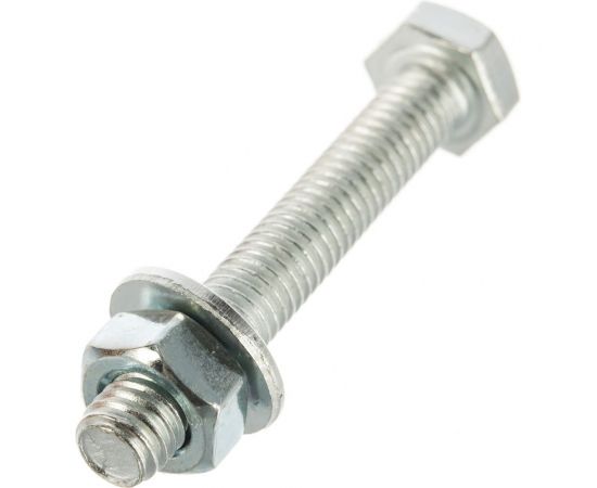 Болт с ш/г полная резьба DIN 933 Качественный КРЕПЕЖ набор 6х40 65 шт 0301015 КЧ – изображение 3