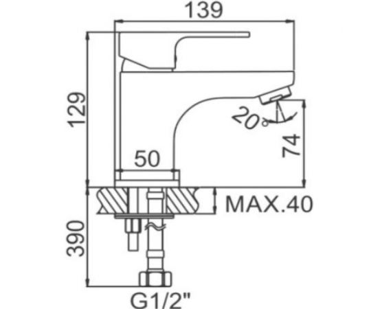 Смеситель для умывальника LEDEME L1003W белый 65807 – изображение 4