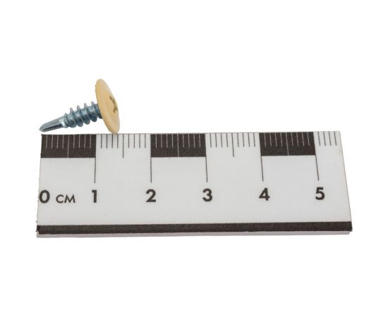 Прессшайба Качественный КРЕПЕЖ 4.2х13 мм, слоновая кость RAL 1014, сверло, 450 шт 0300331 КЧ – изображение 4