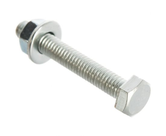 Болт с ш/г полная резьба DIN 933 Качественный КРЕПЕЖ набор 6х40 65 шт 0301015 КЧ – изображение 4