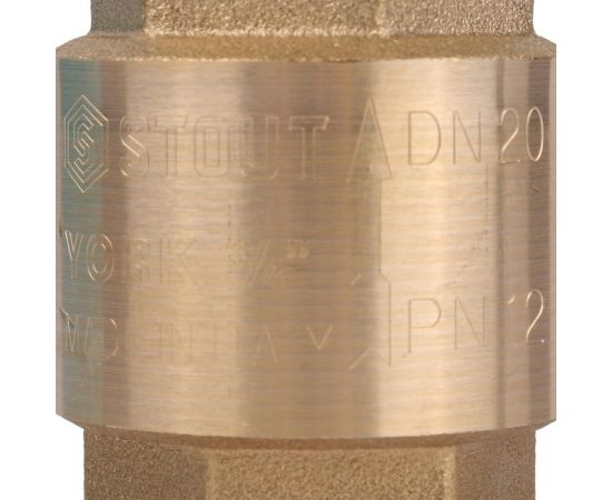 Обратный клапан STOUT 3/4"", пружинный, муфтовый, с пластиковым седлом SVC-0012-000020 RG008T8CKL0L52 – изображение 4