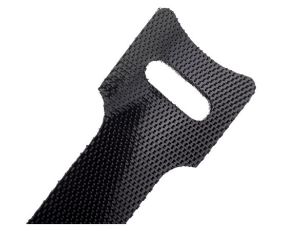 Хомут для кабеля Cabeus липучка с мягкой застежкой, 180x14 мм, черный, 10 шт. CLAMP-180-BK – изображение 4