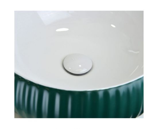 Донный клапан BRONZE DE LUXE без перелива, белый (керамическая крышка) 1001/1W – изображение 4