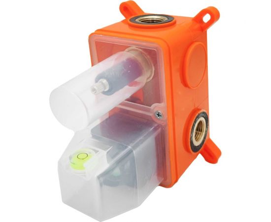 Встраиваемый смеситель для душа SANTREK AQUA-1052 (SAP-1052) квадратная лейка, черный (тропическая лейка 25x25 см) 312279 – изображение 5