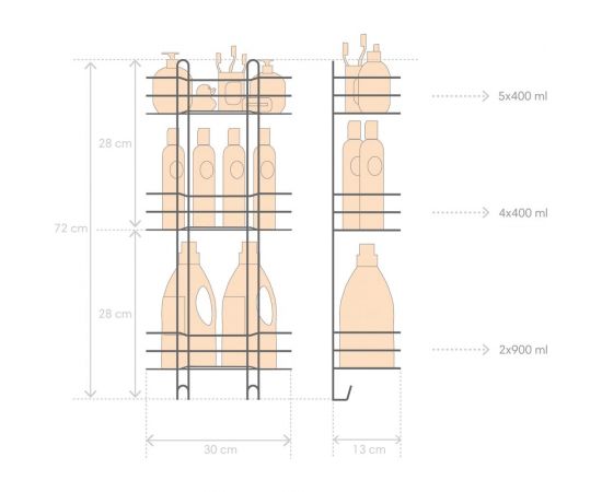 Полка ЧМЗ Стамбул настенная, прямоугольная, 3 яруса 501-003-01 – изображение 10