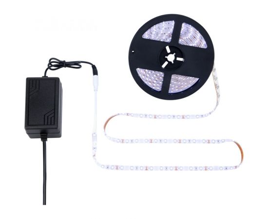 Комплект светодиодной ленты Lamper 5 м IP65 с блоком питания, холодное белое свечение 142-401 
