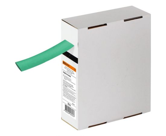 Термоусаживаемая трубка TDM ТУТнг 16/8 зеленая в коробке (10 м/упак) SQ0518-0440 