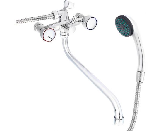 Смеситель для ванны с душем СоюзКран круглый излив 30см, 1/2, хром, цинк, SK08-S237 566-234 