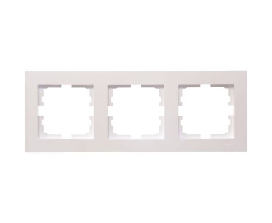 3-ая горизонтальная рамка Lezard VESNA без вставки, жемчужно-белый перламутр 742-3000-148 
