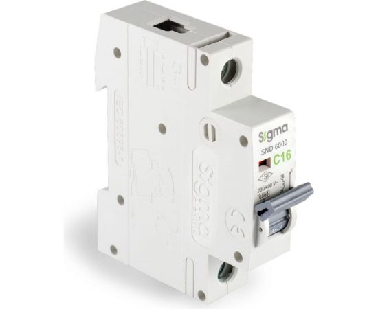 Автоматический выключатель Sigma Elektrik 1P C 16A 6kA 6SM116C 