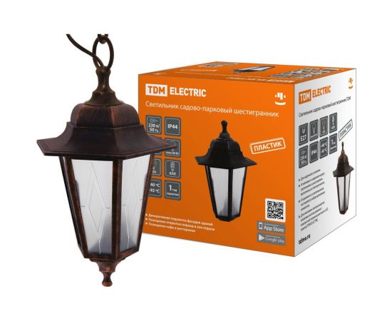 Садово-парковый светильник TDM НСУ 06-60-001 шестигр., медь SQ0330-0783 