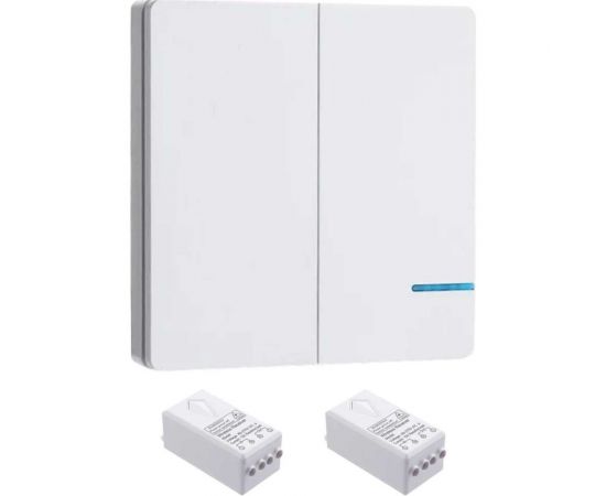Дистанционный выключатель GRITT Practic SX 2кл. белый комплект: 1 выключатель, IP67, 2 радиореле 1000Вт 11117 