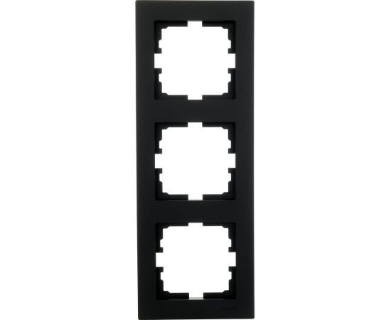 3-ая вертикальная рамка Lezard VESNA без вставки, чёрный бархат 742-4200-153 