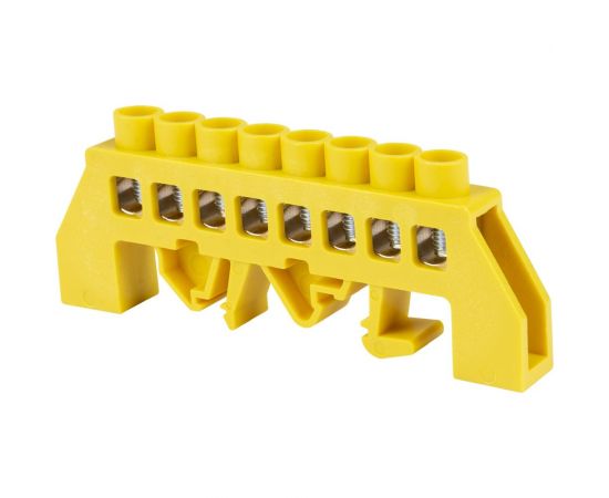 Шина "земля" "pe" TDM в желтом изоляторе на din-рейку 8x12мм 8 групп SQ0801-0215 