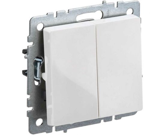 2-клавишный выключатель IEK Brite 10а вс10-2-0-брб белый BR-V20-0-10-K01 