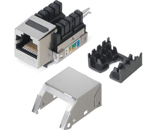 Вставка Cabeus Keystone Jack RJ-45(8P8C), категория 5e, экранированная, заделка тип 110 KJ-RJ45-Cat.5e-SH-90 
