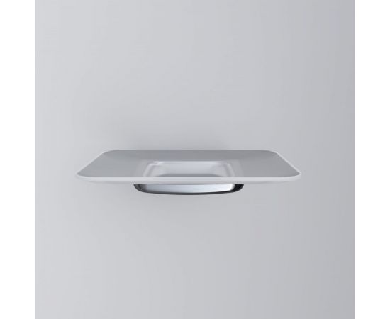 Стеклянная мыльница с настенным держателем, хром AM.PM A50A34200 – изображение 2